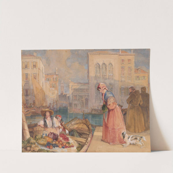 Fruitsellers on a Venetian Canal by John Frederick Lewis