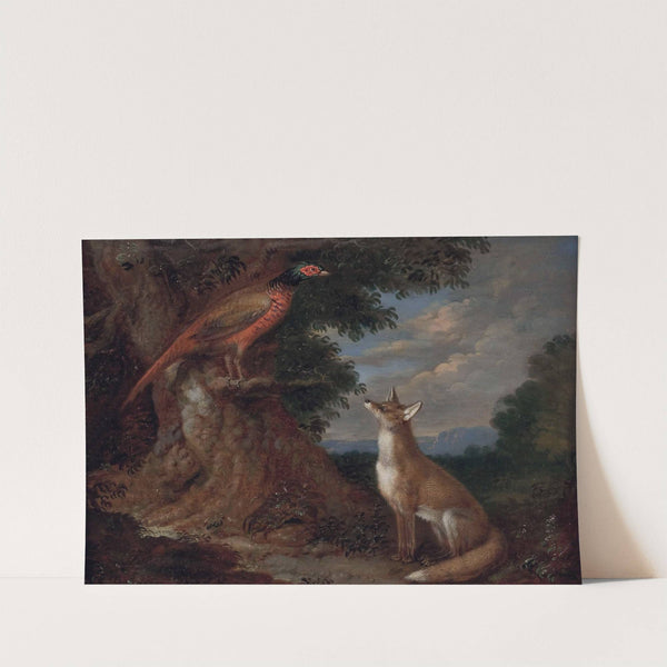 Fuchs Und Fasan In Landschaft by Anton Enzinger