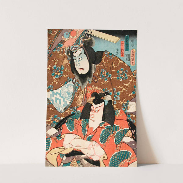 Fujiwara no Tokihira and Toneri Matsuōmaru from the Play Sugawara Denjū Tenarai Kagami by Utagawa Kunisada (Toyokuni III)