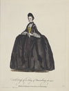 Full dress of a lady of Nuremburg in 1755. Habit de cérémonie d’une dame de Nuremberg. (1757-1772)