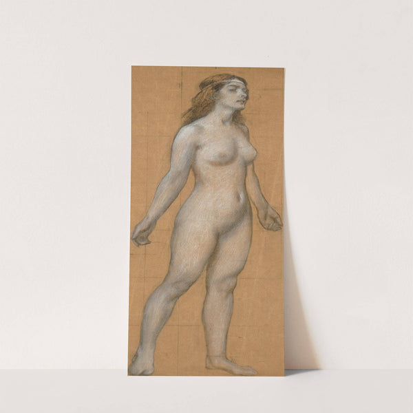 Full-length nude study of Mary Best for 'Tristram and Yseult' by Herbert James Draper