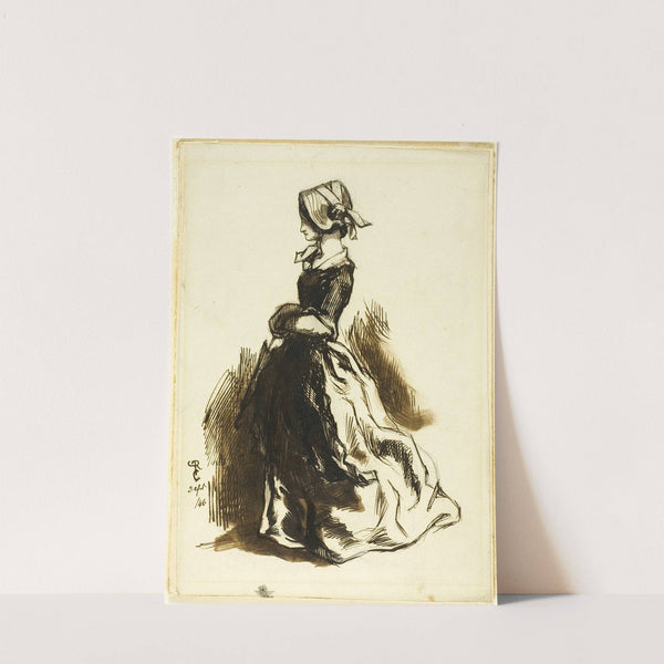 Full-length Portrait of a Woman (1846) by Dante Gabriel Rossetti