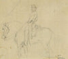 Full length portrait of soldier on horse