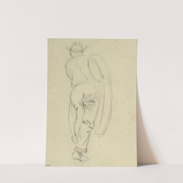 Full length rear view of man by Alfred Rudolph Waud