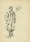 Full length sketch of a civilian