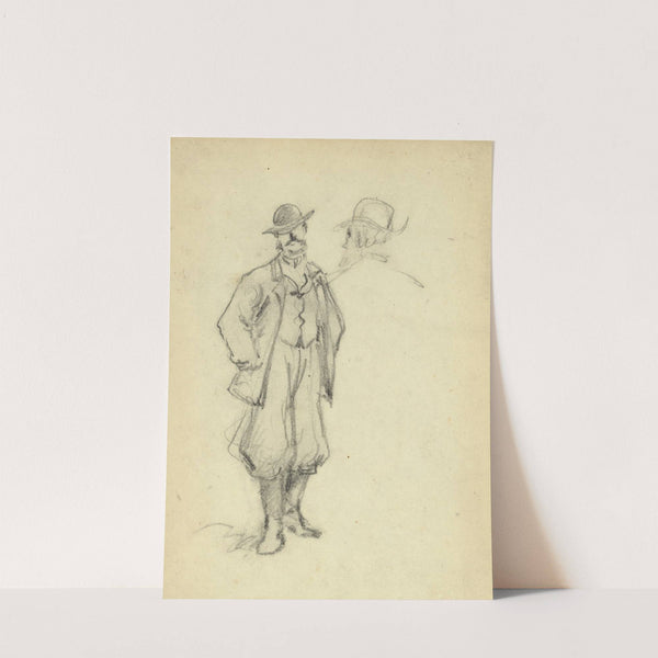 Full length sketch of a civilian by Alfred Rudolph Waud