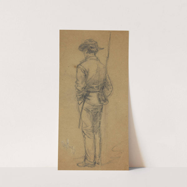 Full-length sketch of soldier by Alfred Rudolph Waud