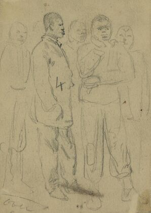 Full length sketches of five African American men