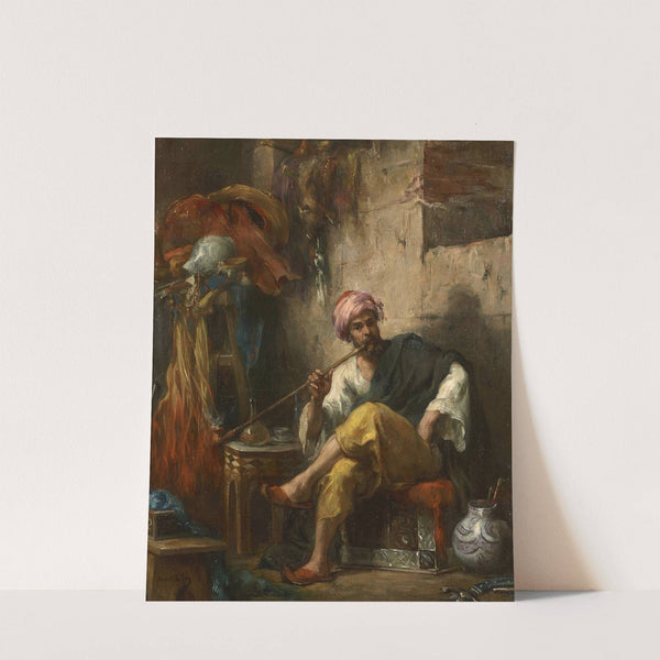 Fumeur de narguilé by Henri Leopold Lévy