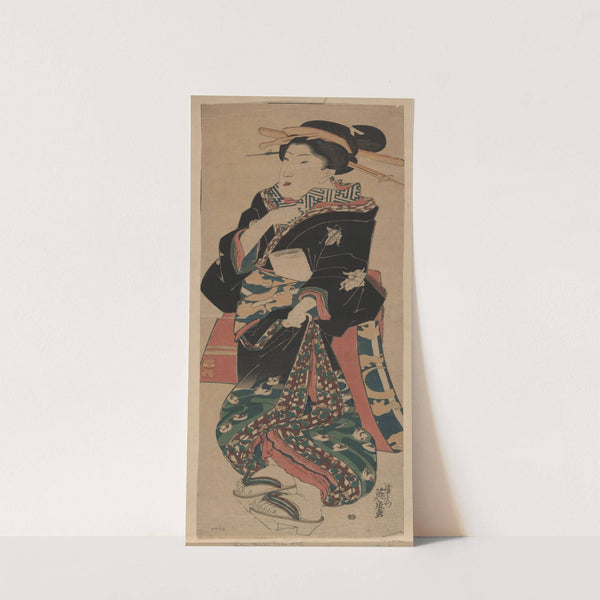 Fumi o motsu onna (1825) by Keisai Eisen