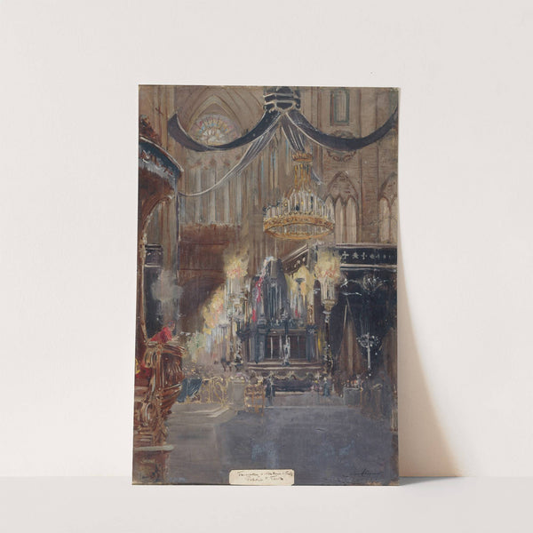 Funérailles du président Félix Faure, à Notre-Dame, le 23 février 1899. by Jean Baptiste Edmond Allouard