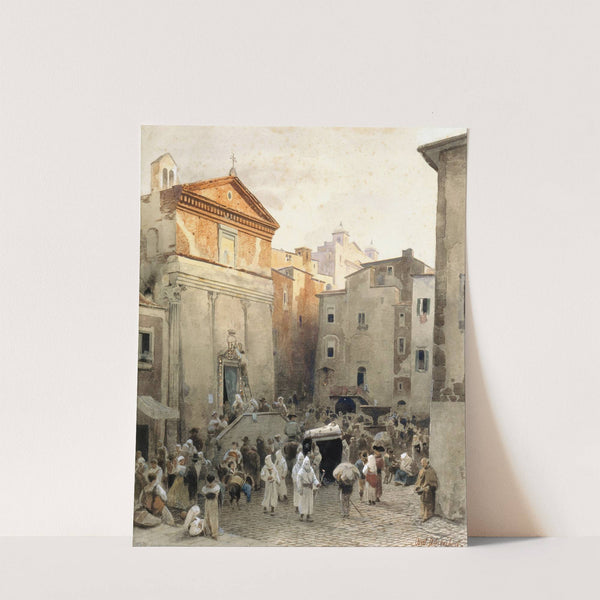 Funeral in Palestrina (circa 1857) by Oswald Achenbach