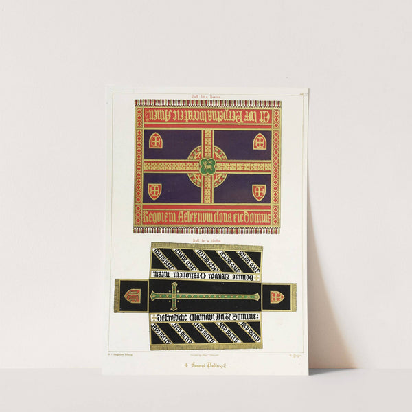 Funeral Palls for a Herse and a Coffin by Augustus Pugin