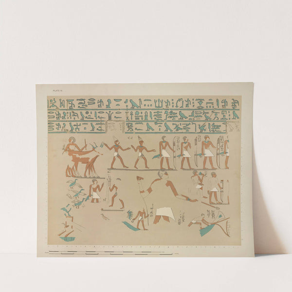 Funeral procession of Sebeknekht, showing two oxen, two dancing buffons, etc. by Joseph John Tylor