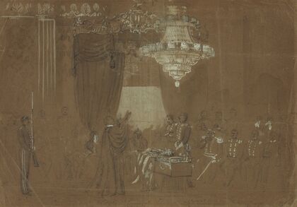 Funeral service over Col. Ellsworth at the White House East Room