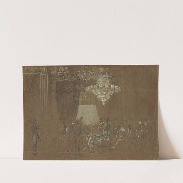 Funeral service over Col. Ellsworth at the White House East Room by Alfred Rudolph Waud