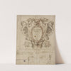 Funereal Cartouche with Inscription and Sketches of Skeletons and Ornamental Details by Baccio del Bianco