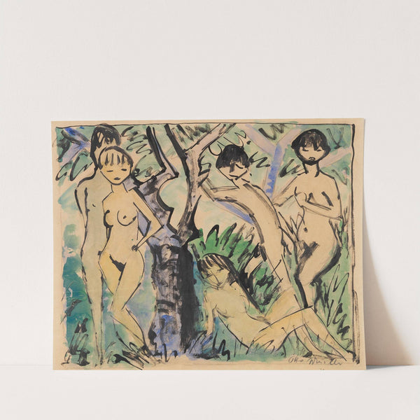 Fünf Akte im Walde (1914) by Otto Mueller