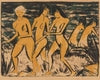 Fünf gelbe Akte am Wasser (1921)