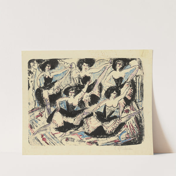 Fünf Tänzerinnen in Parade. – Fünf Spagattänzerinnen (1911) by Ernst Ludwig Kirchner