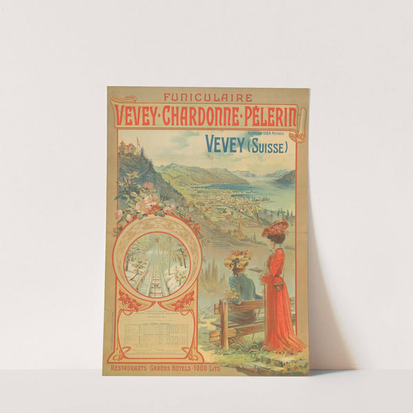 Funiculaire Vevey – Chardonne – Pélerin. Vevey (Suisse) (1906) by Imp. F. Champenois
