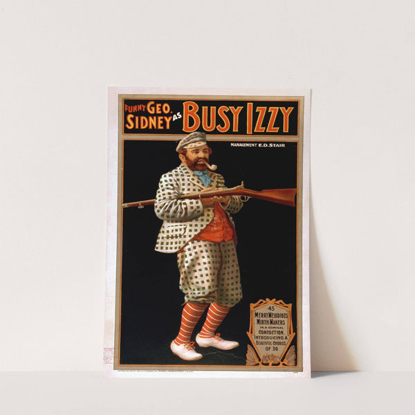 Funny Geo. Sidney as Busy Izzy (1902) by U.S. Lithograph Co.