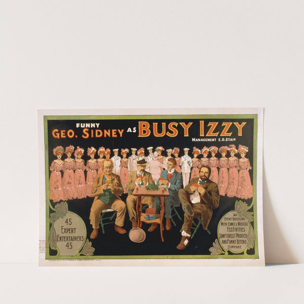 Funny Geo. Sidney as Busy Izzy (1902) by U.S. Lithograph Co.