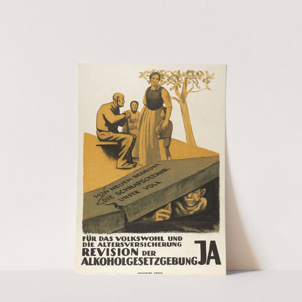 Für das Volkswohl und die Altersversicherung – Revision der Alkoholgesetzgebung – Ja (1923) by Emil Cardinaux