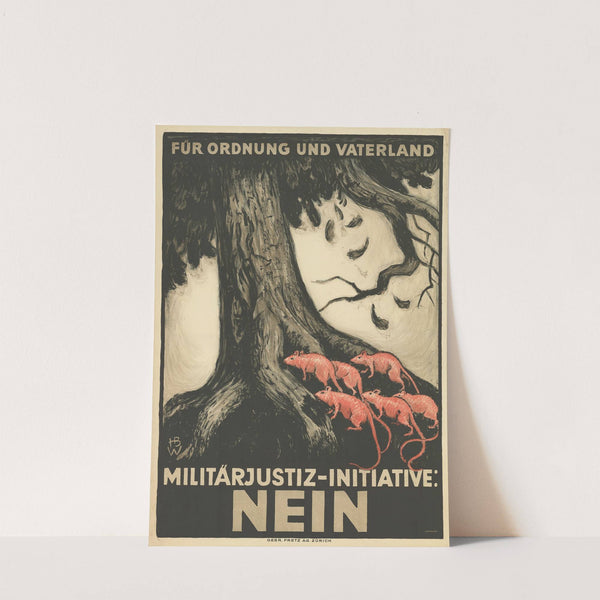 Für Ordnung und Vaterland – Militärjustiz-Initiative; Nein (1921) by Hans Beat Wieland