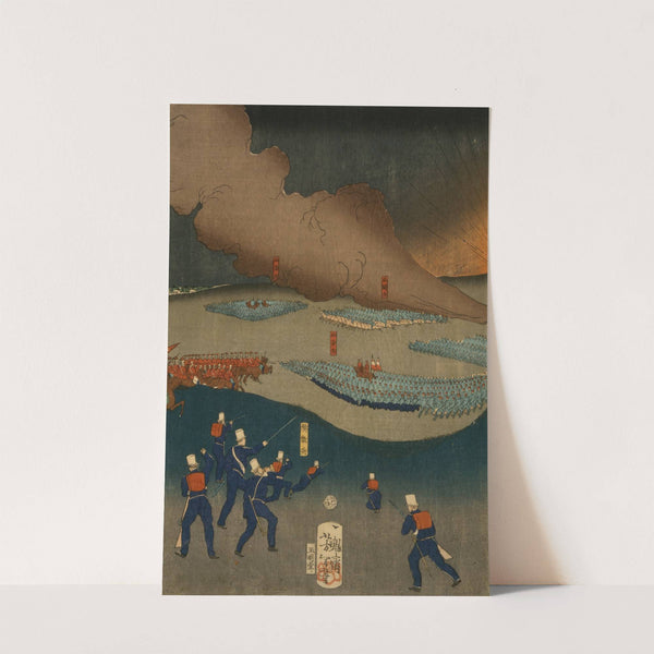 Furansu Igirisu sanpei daichōsen no zu by Tsukioka Yoshitoshi