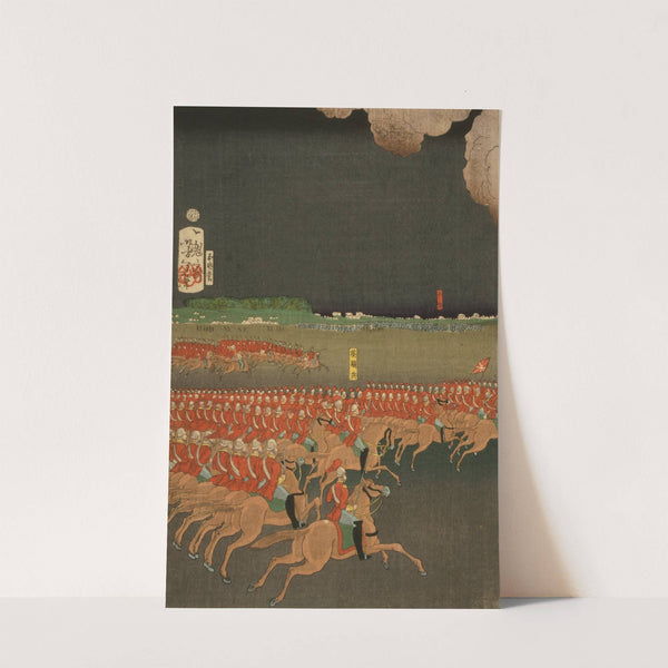 Furansu Igirisu sanpei daichōsen no zu by Tsukioka Yoshitoshi