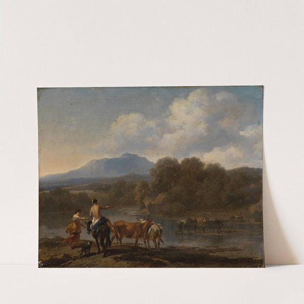 Furt in südlicher Landschaft by Nicolaes Pietersz. Berchem