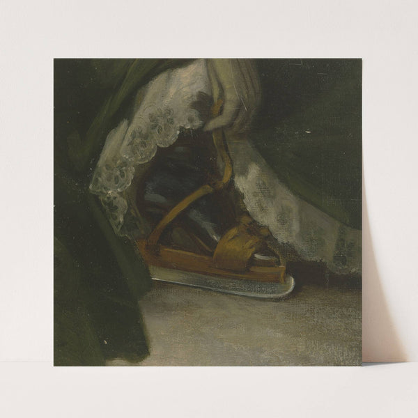 Fuß einer Dame mit Schlittschuh by Philipp Rumpf