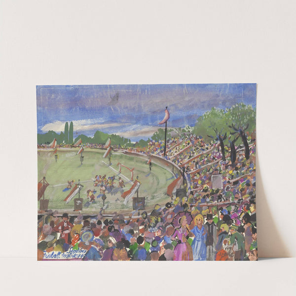 Fußballmatch im Stadion (1947) by Oskar Laske