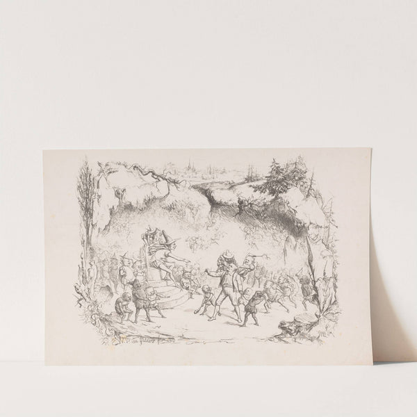 Gabriel Grub punished by gnomes and thrown into the abyss (1872) by Wilhelmus Petrus van Geldorp