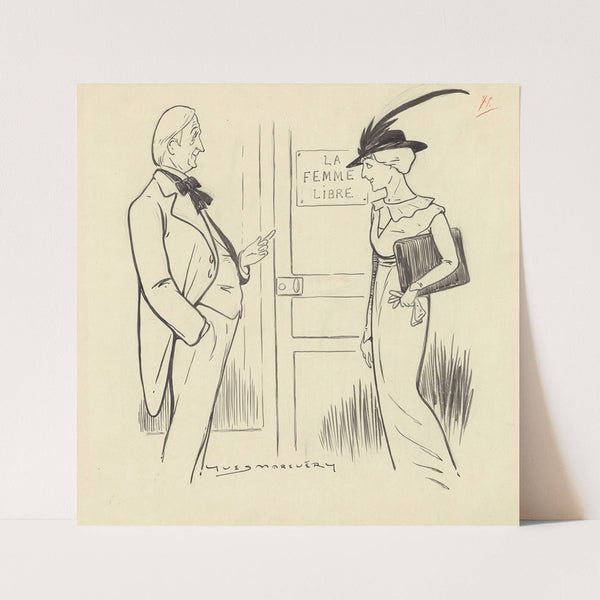 Gabriel Signoret et Jeanne Provost dans ‘La femme seule’ d’Eugène Brieux (1912) by Yves Marevéry