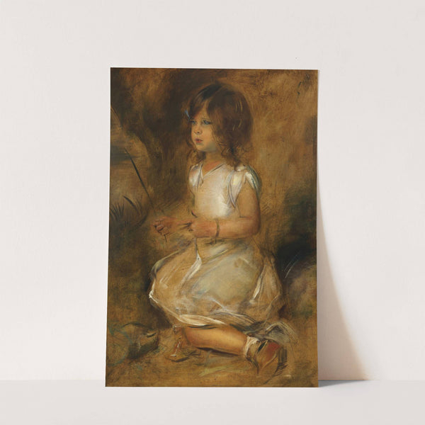 Gabriele Lenbach im Grase knieend (1902-1903) by Franz von Lenbach