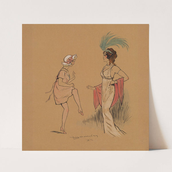 Gaby Boissy et Lucy Jousset dans ‘Le voile d’amour’ de Fernand Nozière et Guérin (1912) by Yves Marevéry