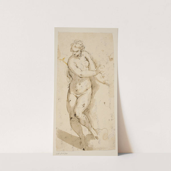 Gående nøgen kvindelig model by Jacopo Palma il Giovane