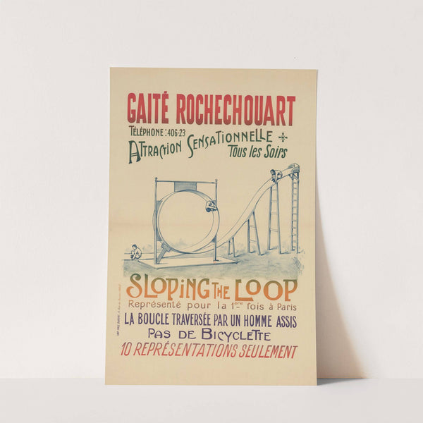 Gaité Rochechouart… Attraction exceptionnelle, tous les soirs… Sloping the Loop (1903) by Imp. Paul Dupont
