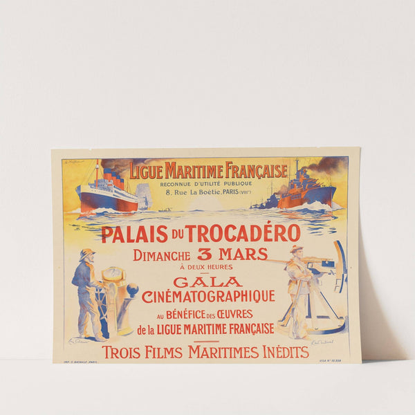 Gala cinématographique au bénéfice des oeuvres de la Ligue Maritime (juliste) by Léon Couturier