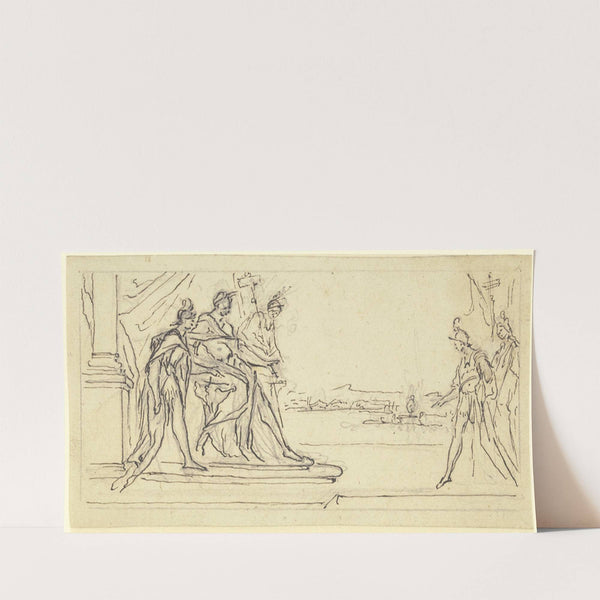 Galba adoptiert den Piso (1748) by Paul Egell