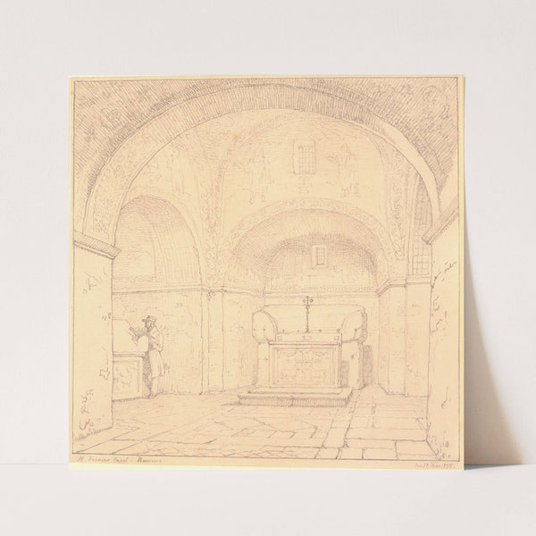 Galla Placidias’ grav i StNazareo Capel i Ravenna (1838) by Christen Købke