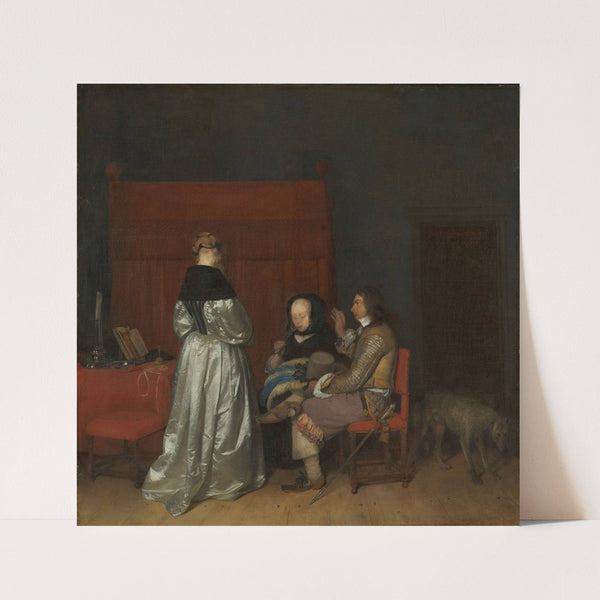 Gallant Conversation, Known as ‘The Paternal Admonition’ (c. 1654) by Gerard ter Borch
