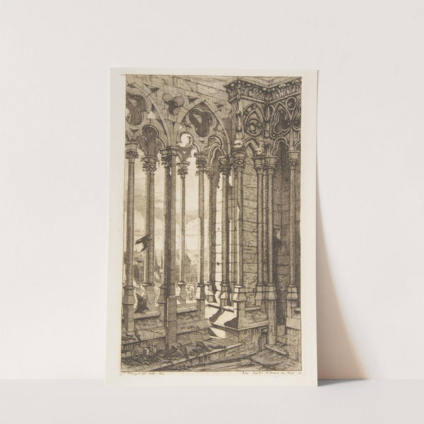 Gallery, Nôtre-Dame Cathedral, Paris (1853) by Charles Meryon