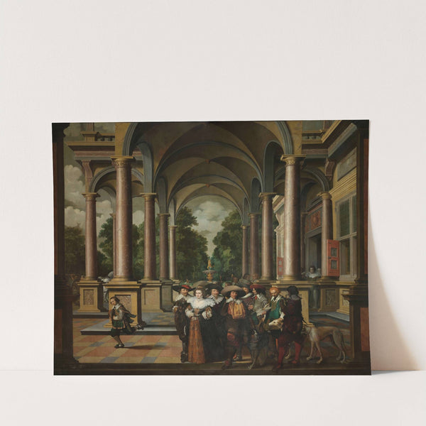 Gallery of a Palace with Ornamental Architecture and Columns by Dirck Van Delen