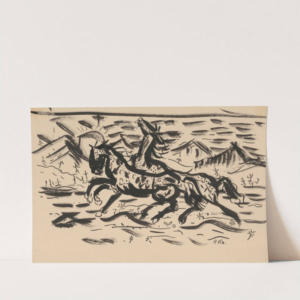 Galloping horses by Arnold Peter Weisz-Kubínčan