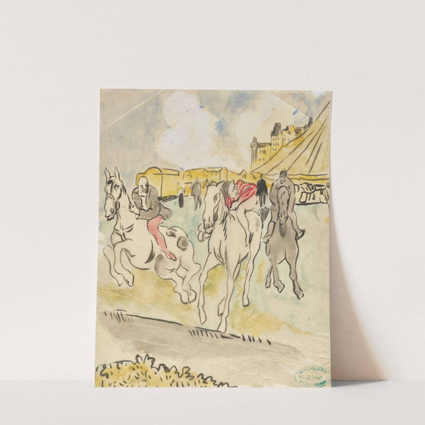 Galloping Riders in Front of a Big Top (1910-1912) by Rudolf Grossmann