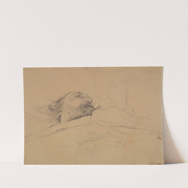 Gambetta sur son lit de mort. by Jules Bastien-Lepage
