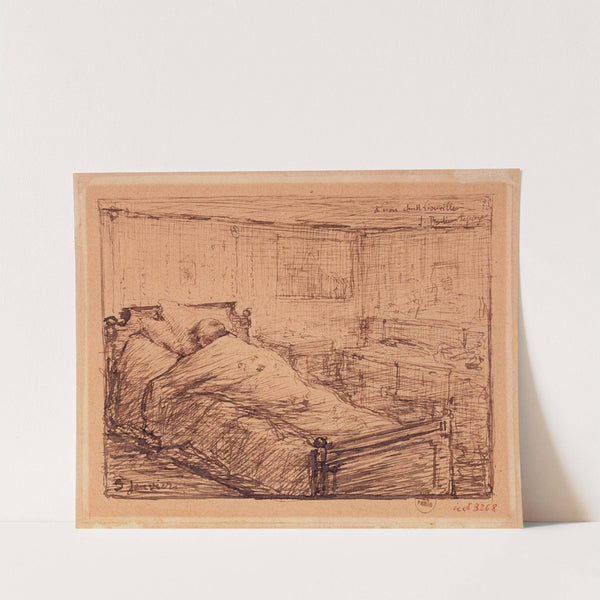 Gambetta sur son lit de mort. by Jules Bastien-Lepage